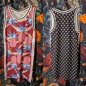 Adidas double pattern straight tank dress